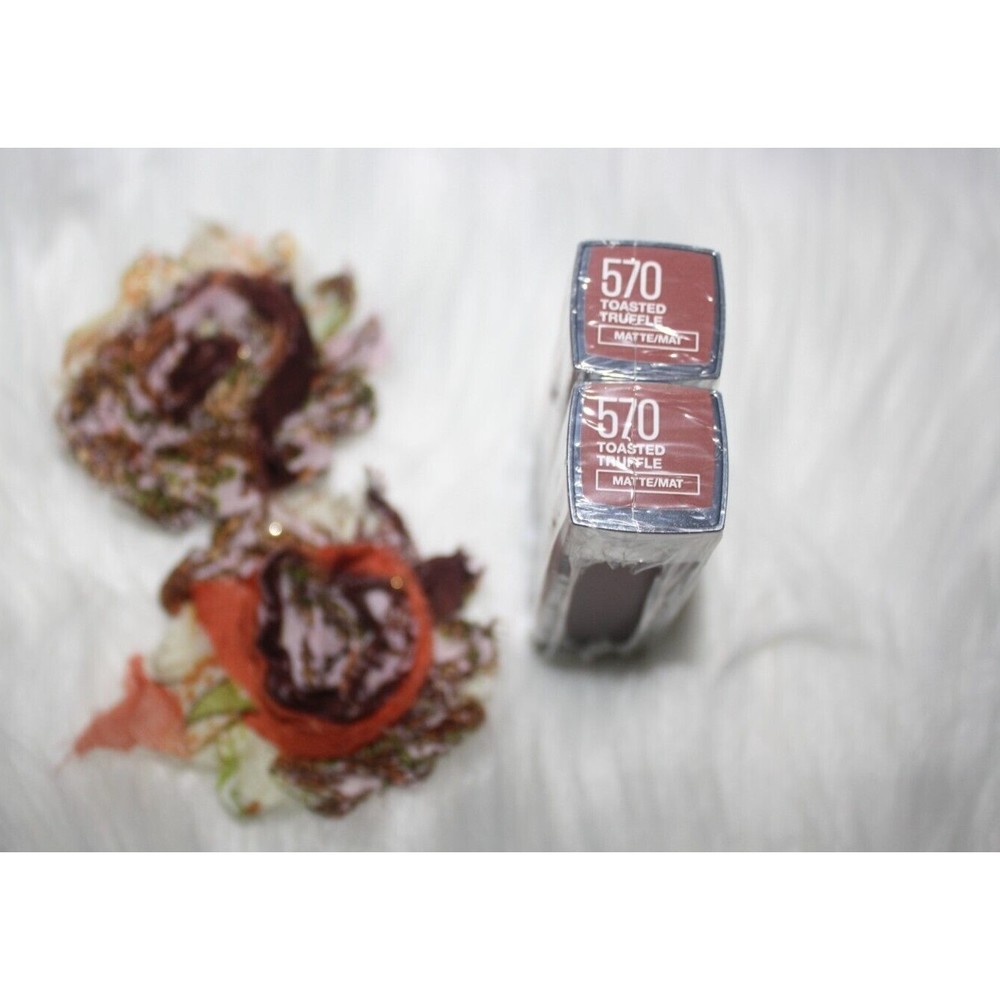 Maybelline Color Sensational Inti-Matte Nudes Lipstick 570 Toasted Truffle Pack2 - Picture 2 of 3